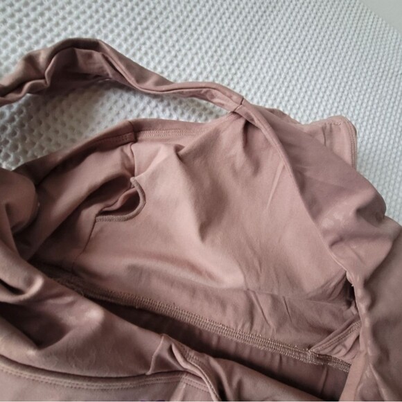 Rebdolls Women's FLAUNT IT leopard plunge V neck sports Bra Plus size 2X mauve - Picture 11 of 12